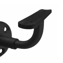 Support mural de rampe d’escalier ajustable acier noir-Fortia Sale