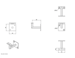 Fortia Support mural de rampe d’escalier acier inoxydable