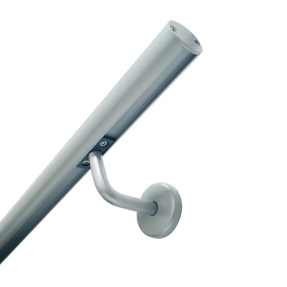 Support pour main courante murale aluminium gris, Opalu-Kordo Hot