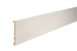 Surplinthe MDF prépeint blanc 244 x 13,3 cm, ép.22 mm