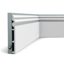 Orac Decor SX193 AUTOIRE Plinthe - 25x2,2x200cm (h x p x L) - plinthe décorative polymère Pack 2 pièces