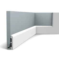 SX183 CASCADE Plinthe 7,5x1,3x10cm (h x p x L) - plinthe décorative polymère Carton 8 pièces / RAL9003-Orac Decor Discount