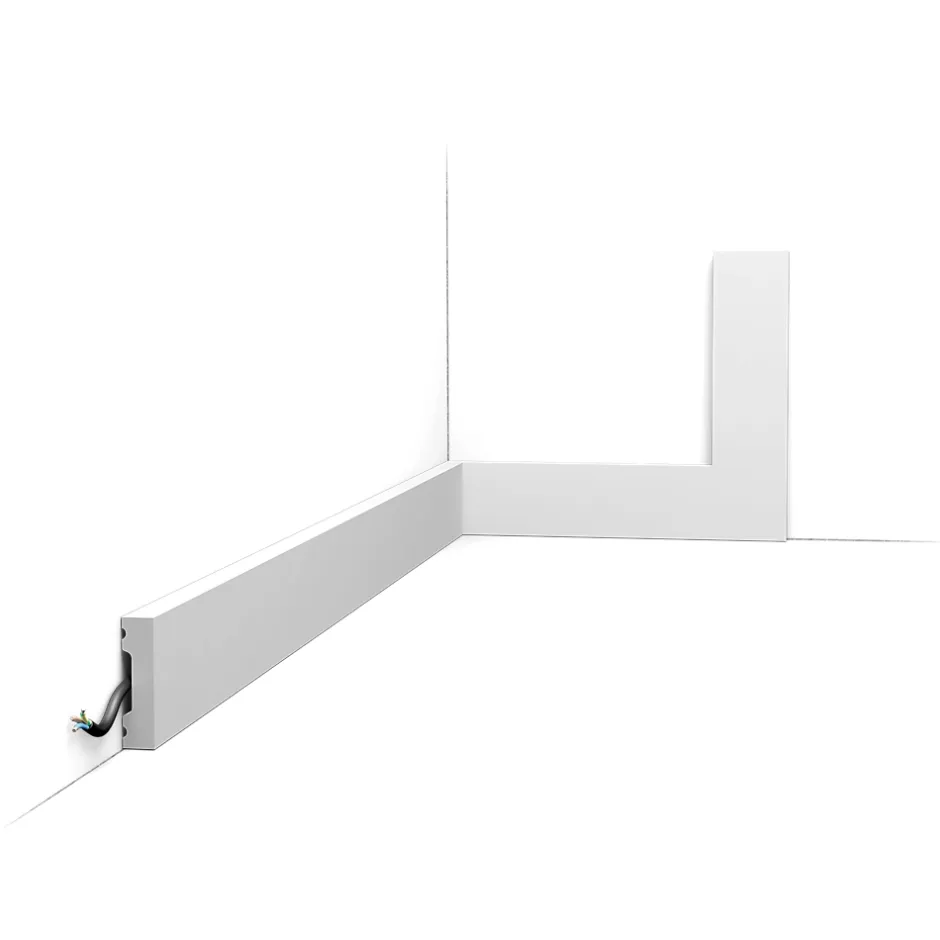 Orac Decor SX162 Moulure multifonctionnelle Axxent - 4x1x200cm (h x p x l) - plinthe décorative Carton 8 pièces / RAL9003