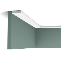 Orac Decor SX162 Moulure multifonctionnelle Axxent - 4x1x200cm (h x p x l) - plinthe décorative Carton 8 pièces / RAL9003