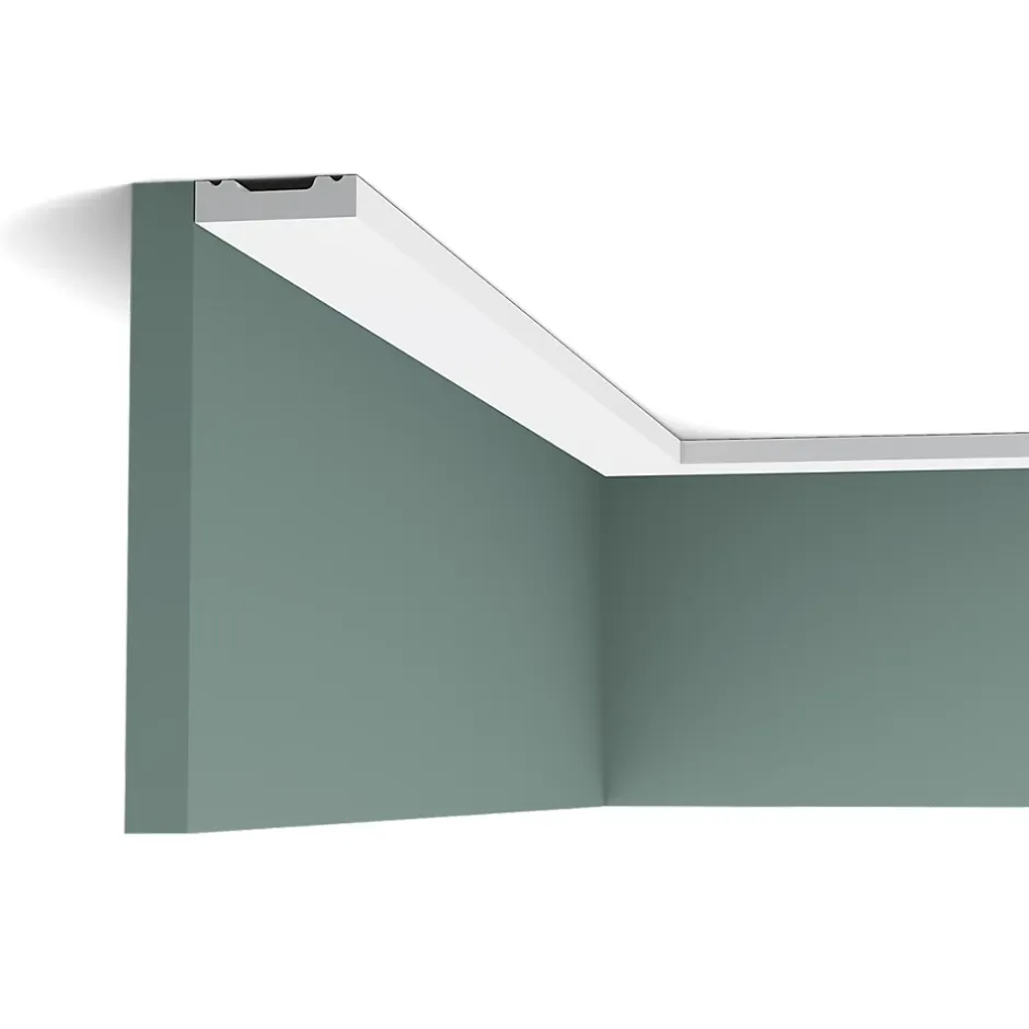 Orac Decor SX162 Moulure multifonctionnelle Axxent - 4x1x200cm (h x p x l) - plinthe décorative Pack 2 pièces / RAL9003