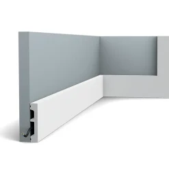 SX157 Plinthe - 6,5x1,3x200cm (h x p x L) - plinthe décorative polymère Carton 8 pièces / RAL9003-Orac Decor