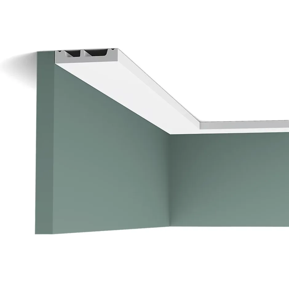 SX157 Plinthe - 6,5x1,3x200cm (h x p x L) - plinthe décorative polymère Carton 8 pièces / RAL9003-Orac Decor