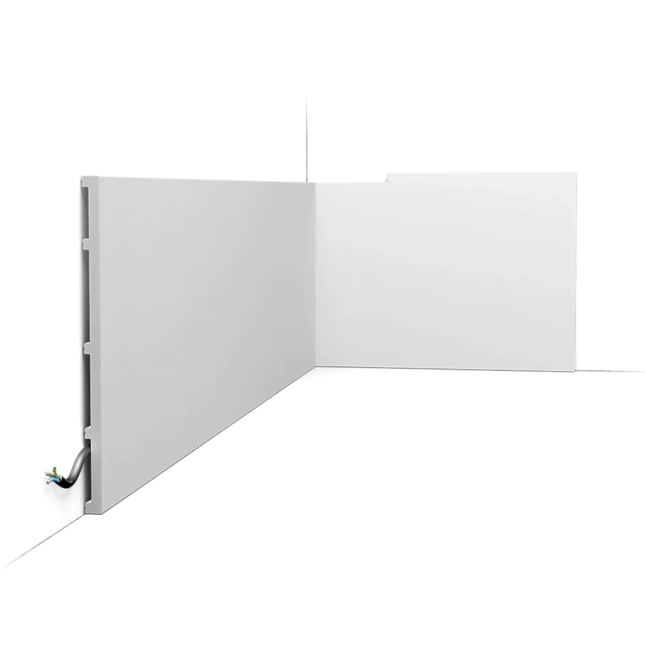 SX207 SQUARE Plinthe - 25 x 1,3 x 200cm (h x p x L) - plinthe décorative polymère Carton 8 pièces-Orac Decor Discount