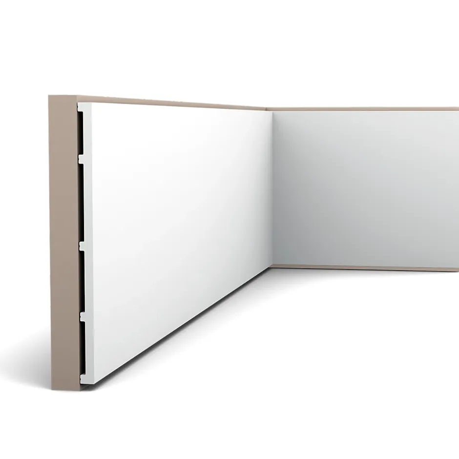 SX207 SQUARE Plinthe - 25 x 1,3 x 200cm (h x p x L) - plinthe décorative polymère Carton 8 pièces-Orac Decor Discount