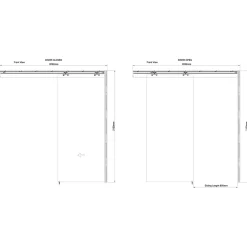 Système coulissant avec habillage pour porte en bois- Outlet