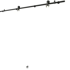 Système coulissant noir Indus pour porte- Sale