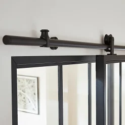 Système coulissant noir Indus pour porte- Sale