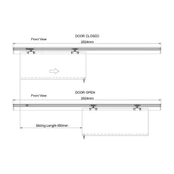 Système coulissant Oleni pour porte en bois- Discount