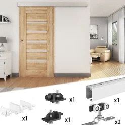 Slid’Up By Mantion Système coulissant SLID'UP 170 pour 1 porte jusqu'à 900 mm - rail 1,8 m - 120 kg