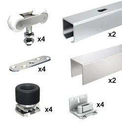 Système coulissant SLID'UP 1400 pour volet manuel - au plafond - 2 panneaux-Slid’Up By Mantion Clearance