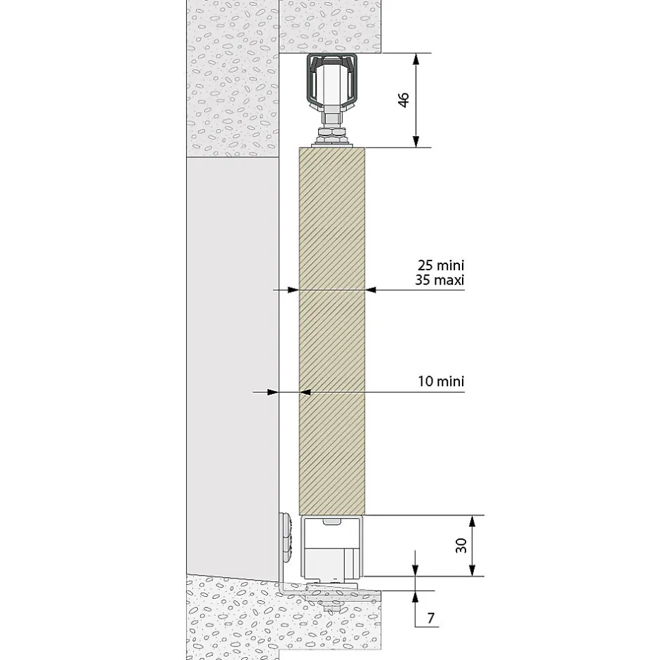 Système coulissant SLID'UP 1400 pour volet manuel - au plafond - 2 panneaux-Slid’Up By Mantion Clearance