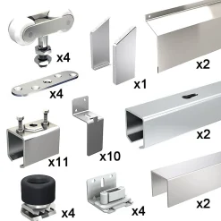 Slid’Up By Mantion Système coulissant SLID'UP 1400 pour volet manuel - en applique - 2 panneaux