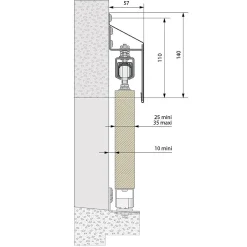 Slid’Up By Mantion Système coulissant SLID'UP 1400 pour volet manuel - en applique - 2 panneaux