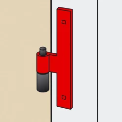 Té bout droit pour volets et portails en bois Afbat acier noir ⌀14mm-Afbat - Tb Industrie Sas New