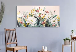 Tableau sur toile avec cadre en bois-Mauro Ferretti