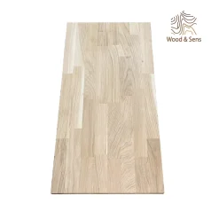 Wood&Sens Tablette Chêne Massif Abouté, L.80 cm x l.40 cm, Ep.18 mm