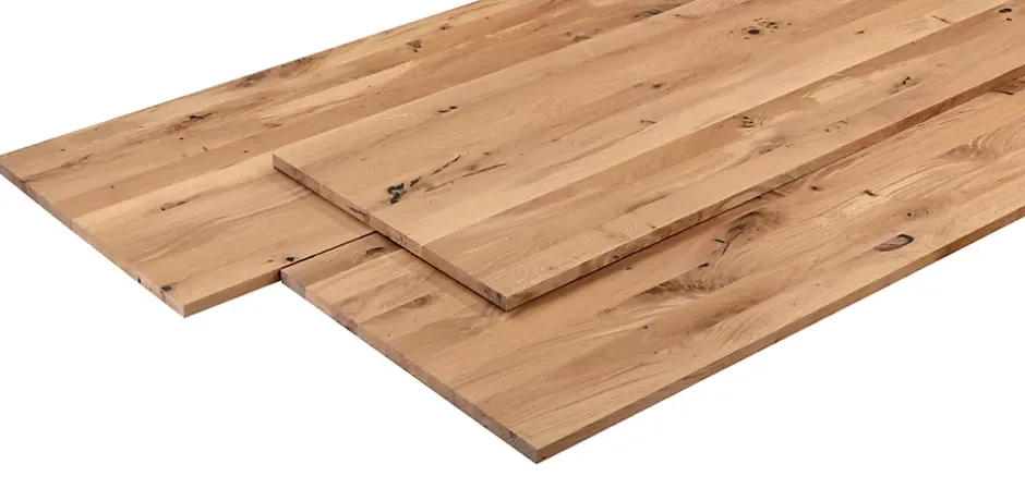 PX Tablette chêne vintage lamellé collé huilé, L.200 x l.60 cm x Ep.2cm