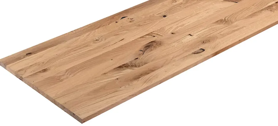 PX Tablette chêne vintage lamellé collé huilé, L.80 x l.60 cm x Ep.2cm