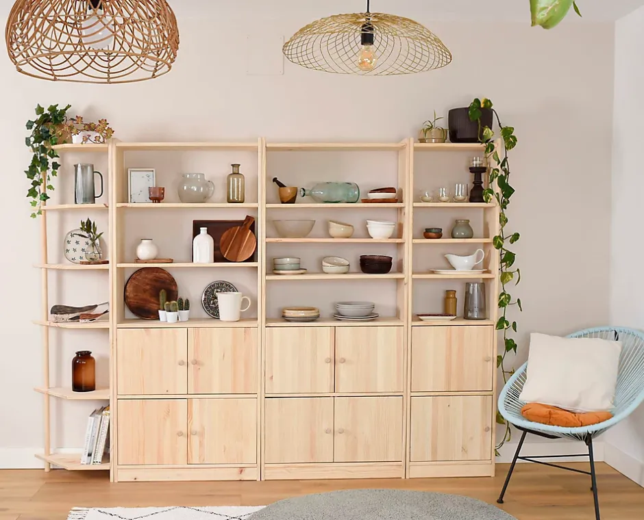 Astigarraga Kit Line Tablette en bois pour étagères GALA de 79,6 cm de large, 25x75,5 cm