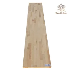 Wood&Sens Tablette Frêne bois massif, L.200 x l.30 cm, Ep.18 mm