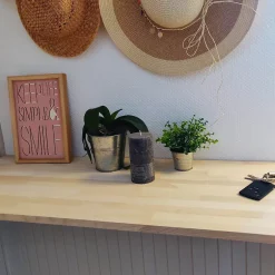 Wood&Sens Tablette Frêne bois massif, L.200 x l.60 cm, Ep.18 mm