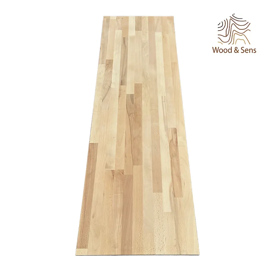 Tablette Hêtre Massif Lamellé Collé Abouté, L.120 cm x l.40 cm, Ep.18 mm-Wood&Sens Sale