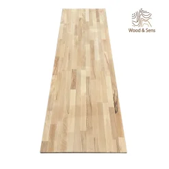 Wood&Sens Tablette Hêtre Massif Lamellé Collé Abouté, L.200 cm x l.60 cm, Ep.18 mm