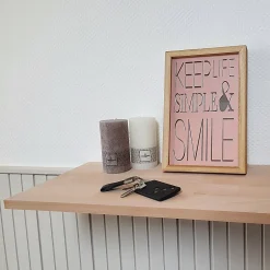 Wood&Sens Tablette Hêtre Massif Lamellé Collé Abouté, L.250 cm x l.60 cm, Ep.18 mm