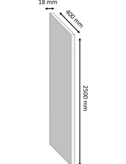 Tablette mélaminé blanc 40 x 250 cm, ép.1,8 cm- Discount