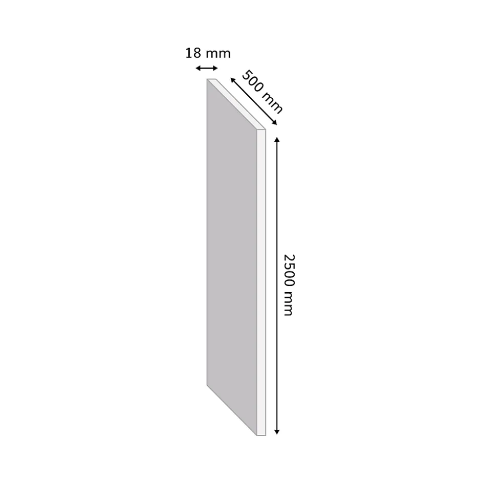 Tablette mélaminé béton Kala 50 x 250 cm,ép.1,8 cm- Best
