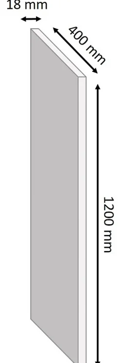 Tablette mélaminé chêne - 120 x 40 cm, ép.18 mm (vendu à la tablette)- Best