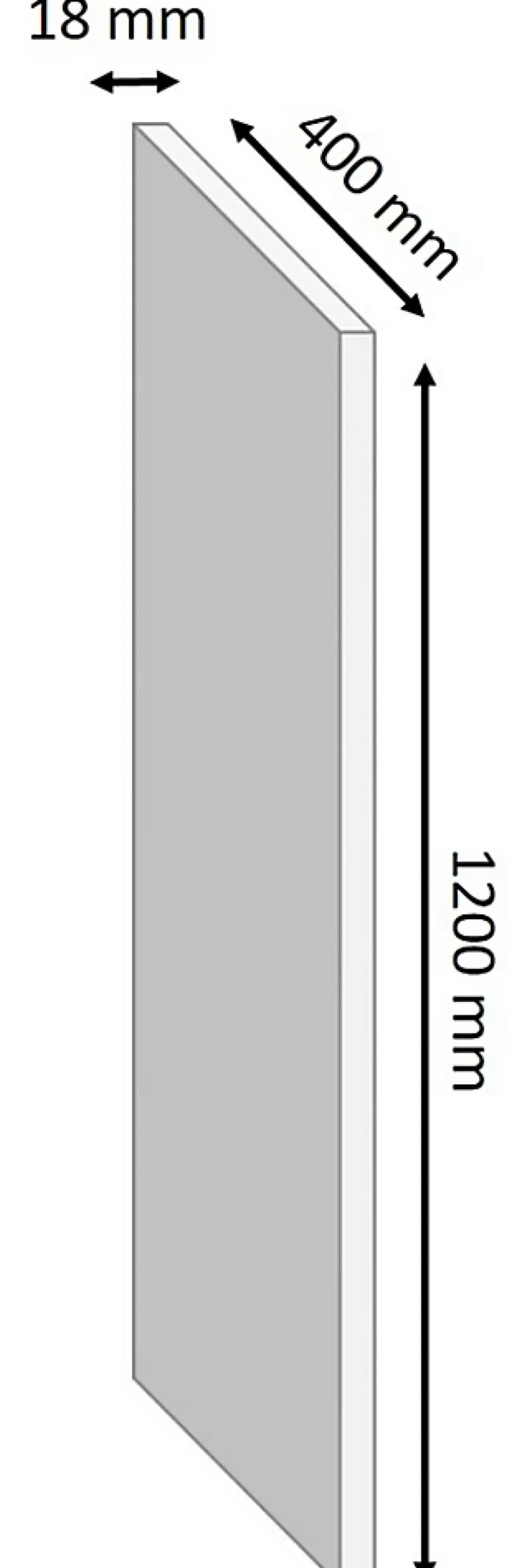 Tablette mélaminé chêne - 120 x 40 cm, ép.18 mm (vendu à la tablette)- Best