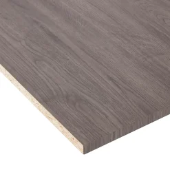 Tablette mélaminé chêne gris - 250 x 20 cm, ép.18 mm (vendu à la tablette)- Sale