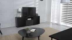 Tablette mélaminé noir Berb 80 x 120 cm,ép.1,8 cm