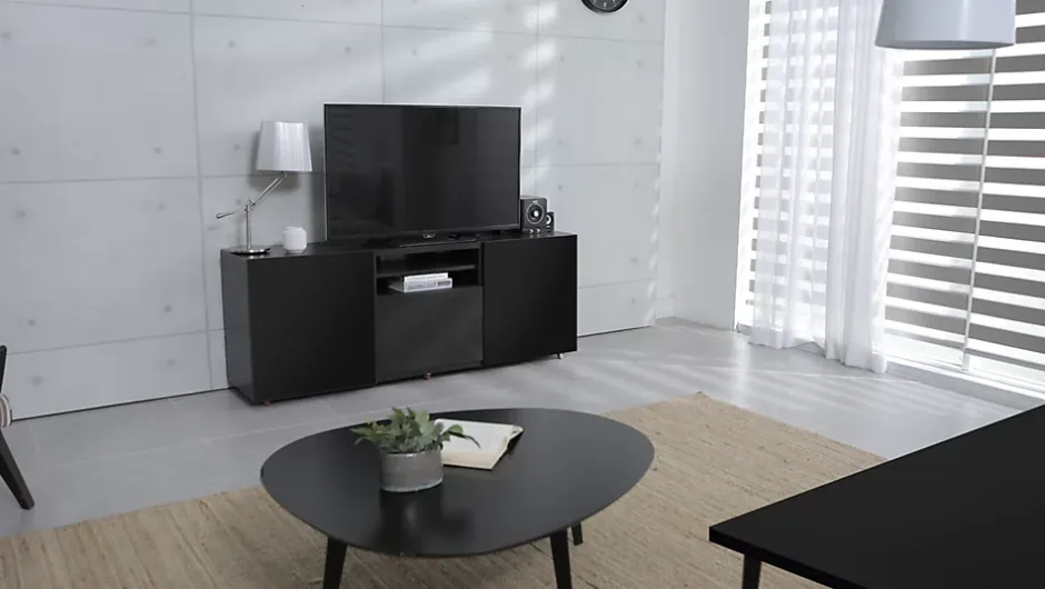 Tablette mélaminé noir Berb 80 x 120 cm,ép.1,8 cm