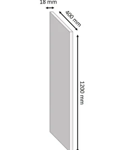Tablette mélaminé noir Berb 40 x 120 cm,ép.1,8 cm