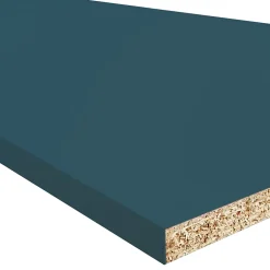 Tablette mélaminée Ninna couleur bleu abysse 250x50x1.8 Cm