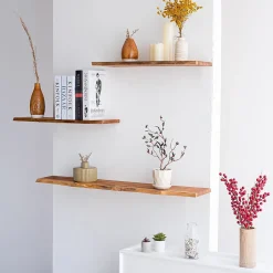 Tablette murale en Teck huilée L.60xl.18cm ep.18mm