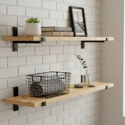 Tablette Pin Rustique bois massif, L.120 x l.40 cm, Ep.22 mm-Wood&Sens New