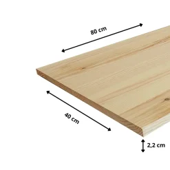 Tablette Pin Rustique bois massif, L.80 x l.40 cm x Ep.22 mm-Wood&Sens Best