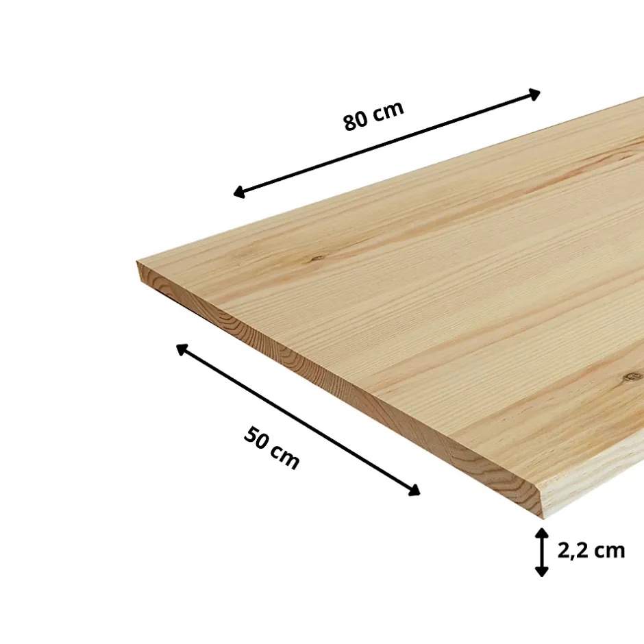 Tablette Pin Rustique bois massif, L.80 x l.50 cm, Ep.22 mm-Wood&Sens Best