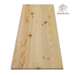 Tablette Pin Rustique bois massif, L.120 x l.50 cm, Ep.22 mm-Wood&Sens