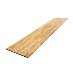 Wood&Sens Tablette Teck Massif Abouté, L.250 cm x l.60 cm, Ep.18 mm