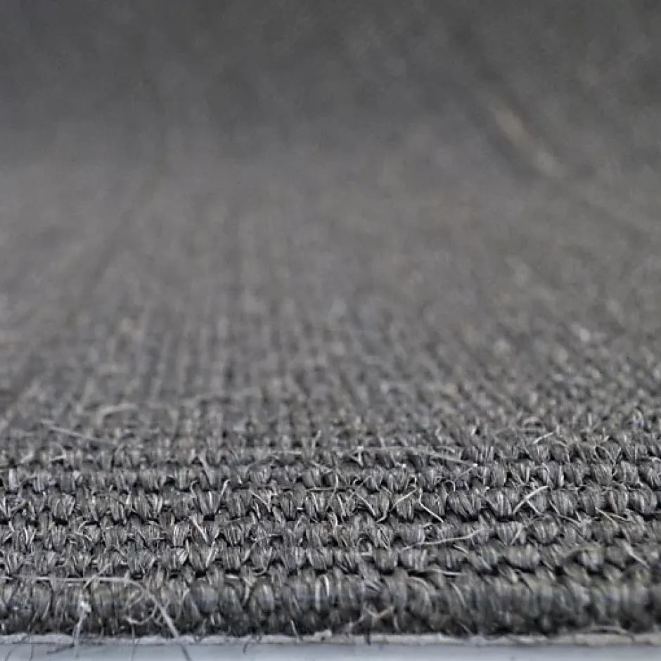 Tapis de passage en sisal couloir et escalier - Anthracite - Echantillon 15 x 20 cm-Décoweb Best