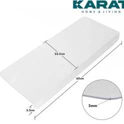 Floordirekt Tapis d'escalier Arktik Transparent Rectangulaire 23,5 x 65 cm -